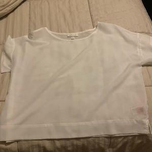 Prologue white silk jersey blouse
